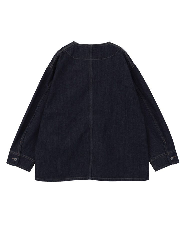 AMERICAN HOLIC「ノーカラーデニムカバーオール」|テーラードジャケット|