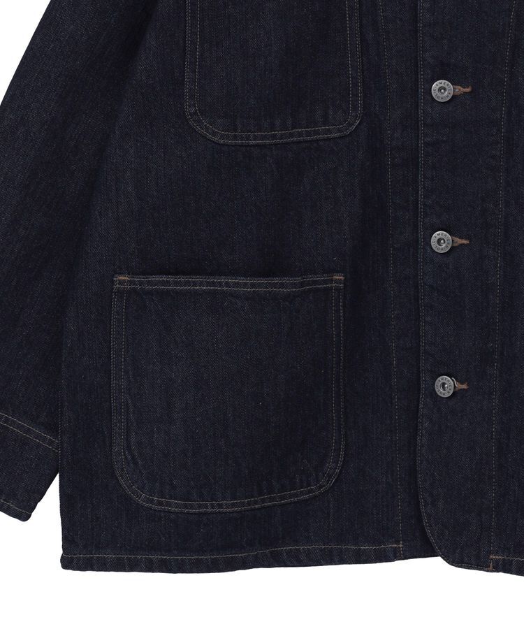 AMERICAN HOLIC「ノーカラーデニムカバーオール」|テーラードジャケット|