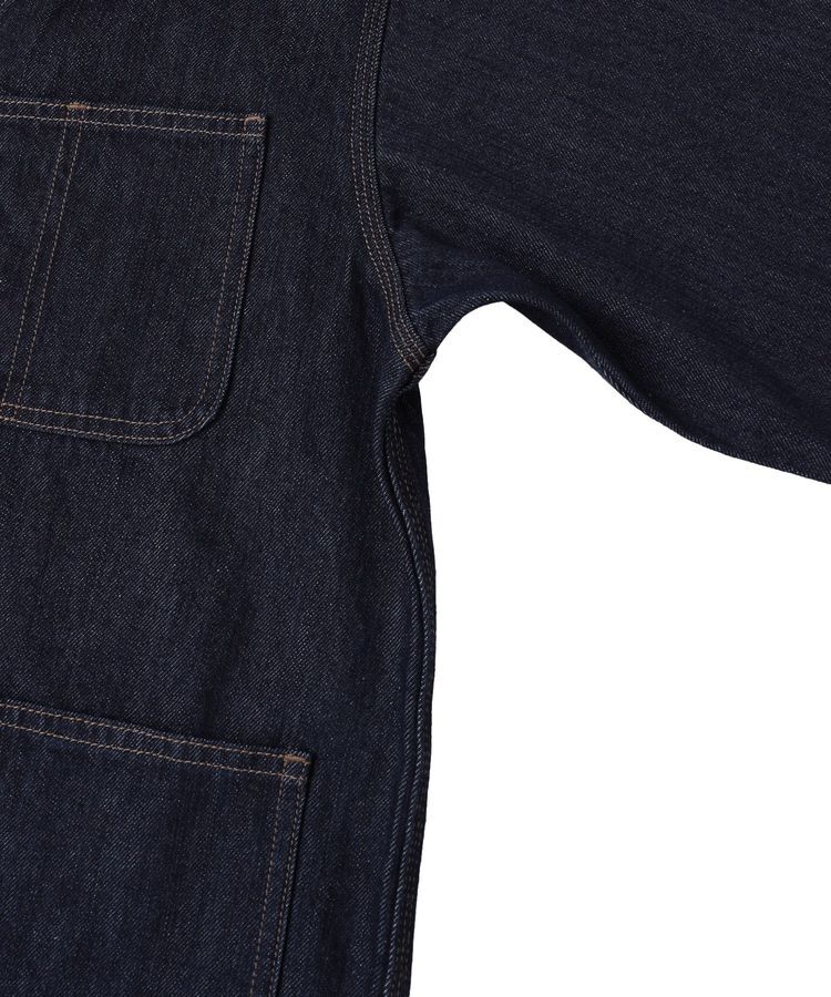 AMERICAN HOLIC「ノーカラーデニムカバーオール」|テーラードジャケット|