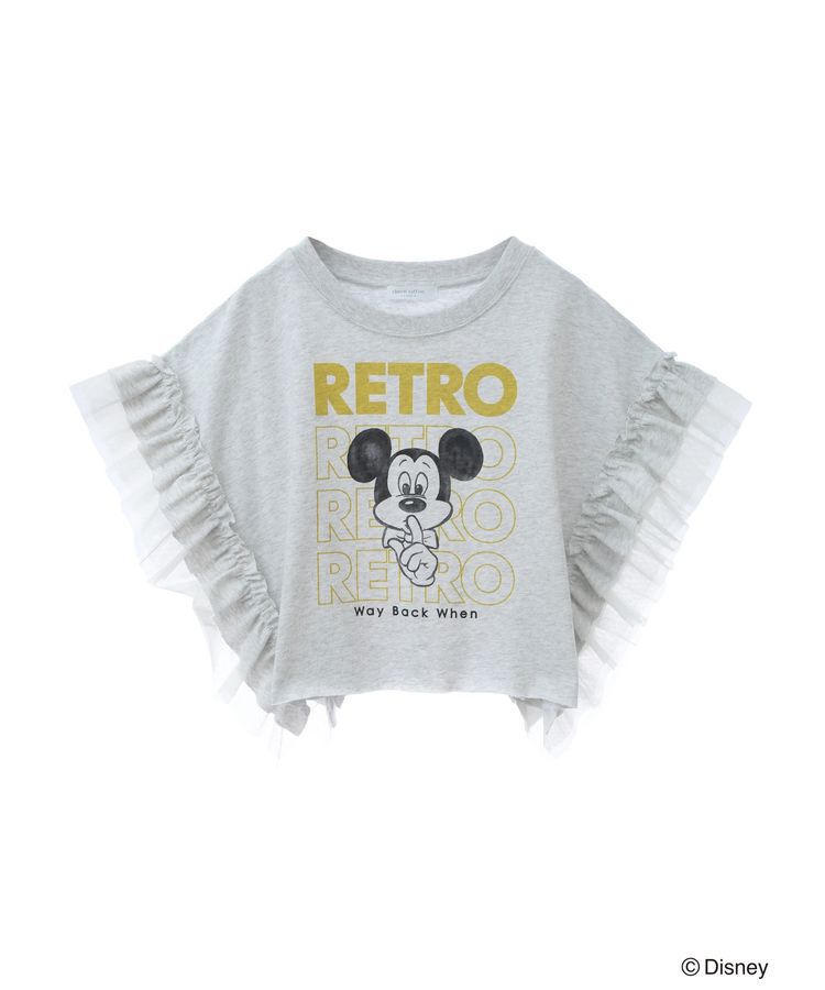 Green Parks「ミッキー＆フレンズ/袖フリルショート丈TEE」|Tシャツ・カットソー|Oatmeal