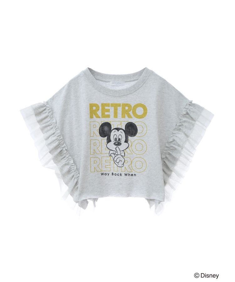 Green Parks「ミッキー＆フレンズ/袖フリルショート丈TEE」|Tシャツ・カットソー|