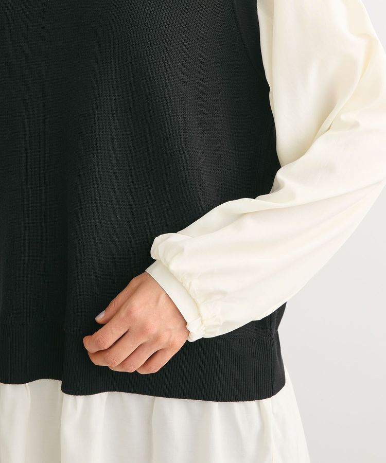 Green Parks「布帛ドッキングニットチュニック」|チュニック|