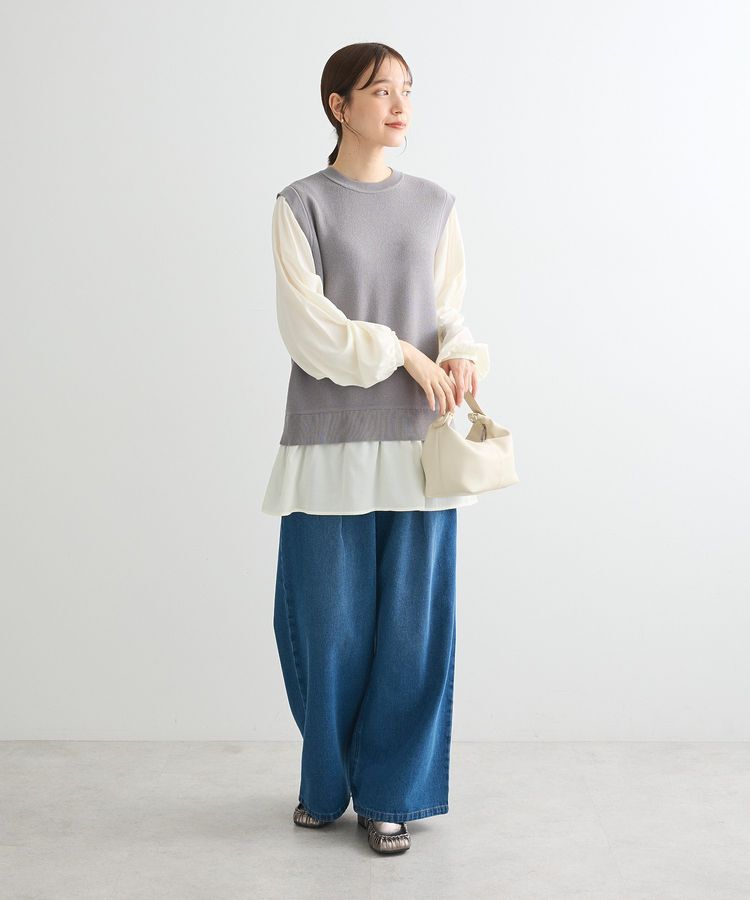 Green Parks「布帛ドッキングニットチュニック」|チュニック|