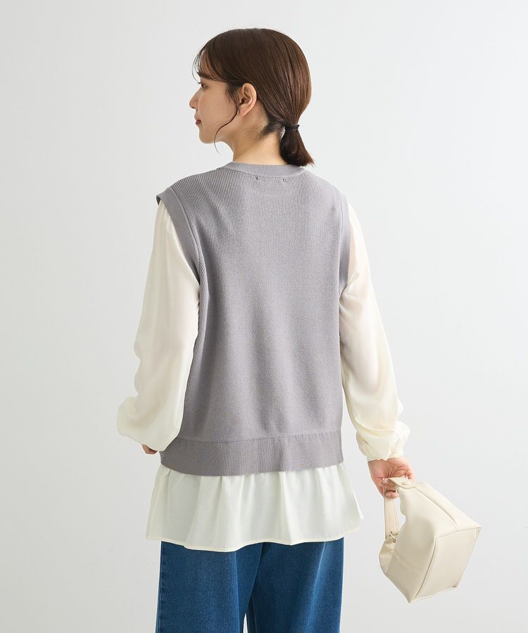 Green Parks「布帛ドッキングニットチュニック」|チュニック|