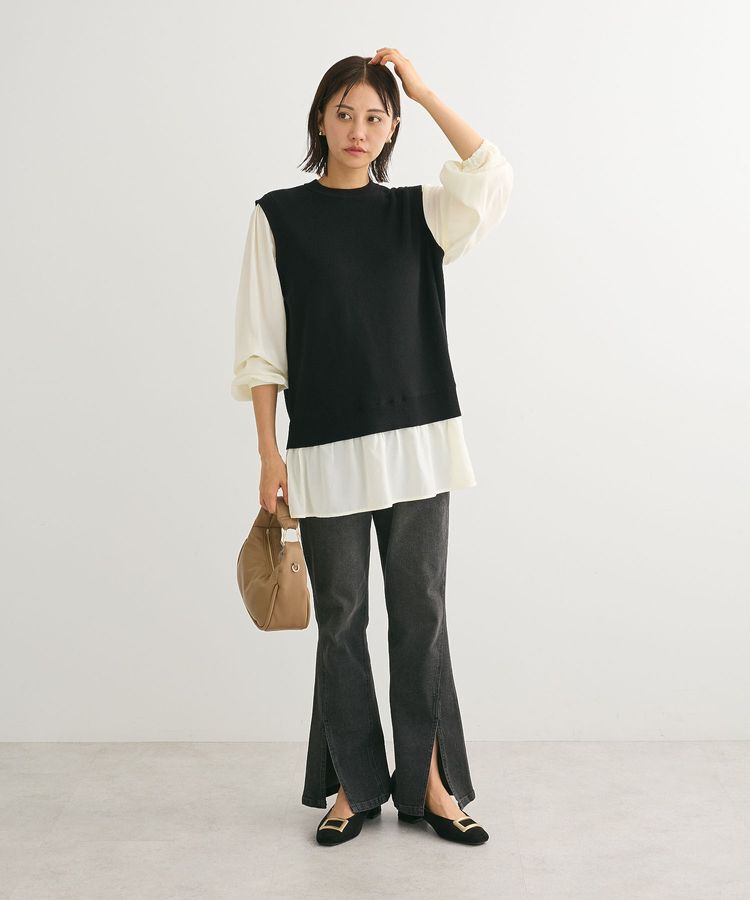 Green Parks「布帛ドッキングニットチュニック」|チュニック|