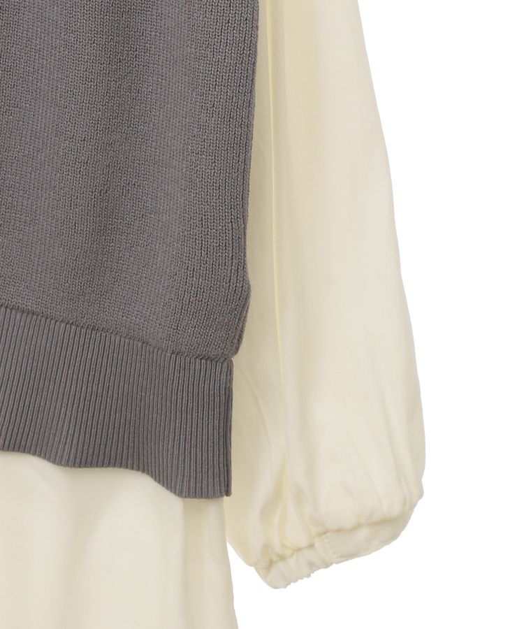 Green Parks「布帛ドッキングニットチュニック」|チュニック|