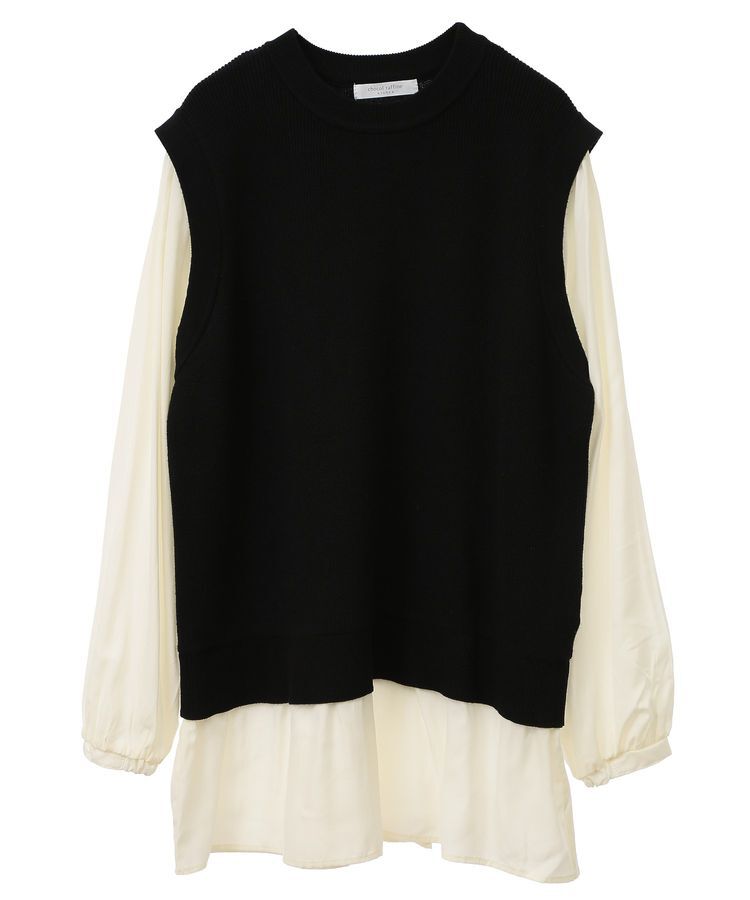 Green Parks「布帛ドッキングニットチュニック」|チュニック|