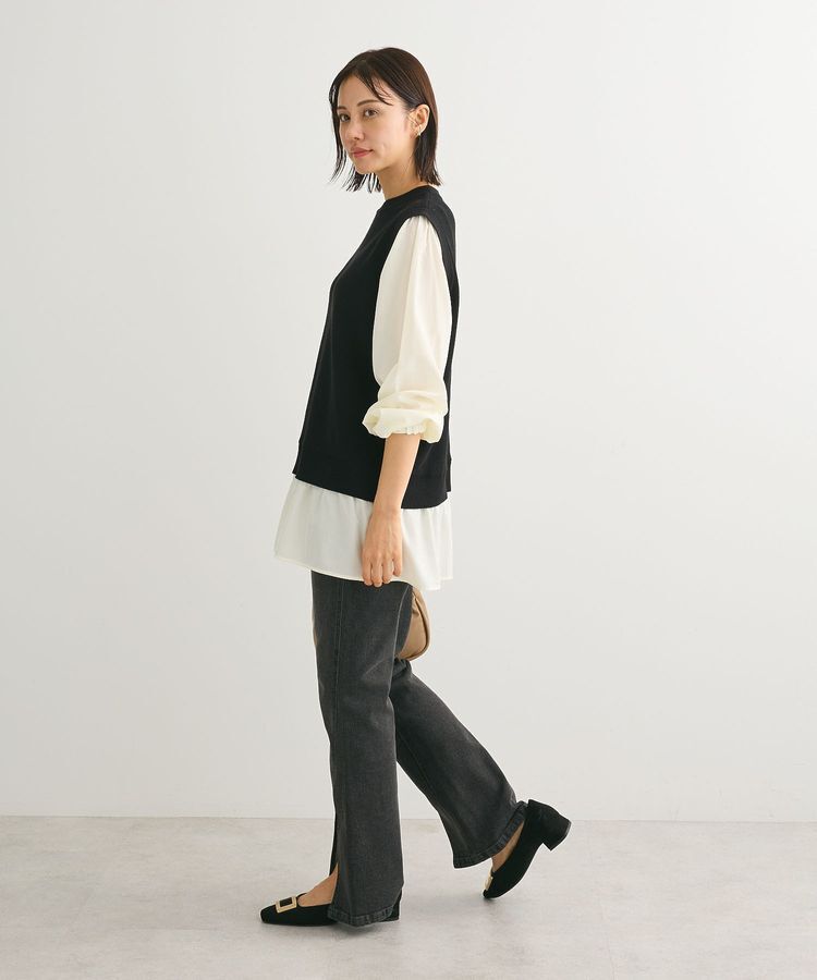 Green Parks「布帛ドッキングニットチュニック」|チュニック|