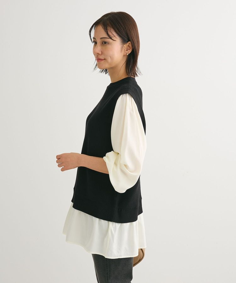 Green Parks「布帛ドッキングニットチュニック」|チュニック|