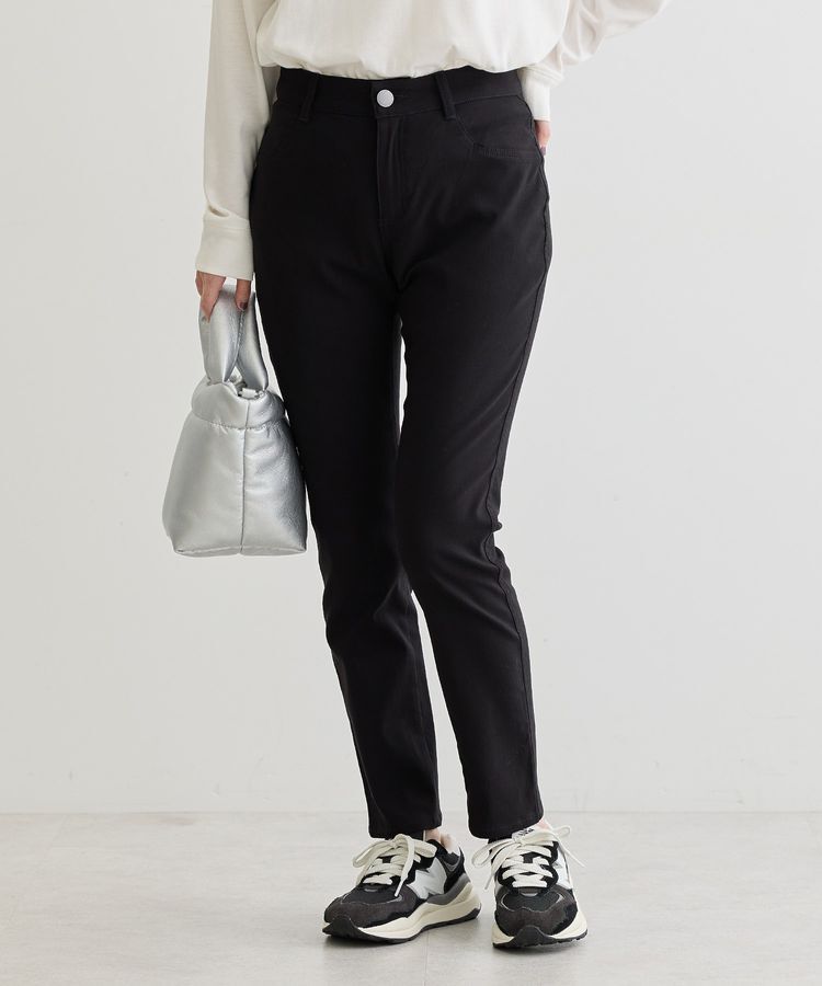 Green Parks「裏起毛ストレッチスキニーパンツ」|その他|Black