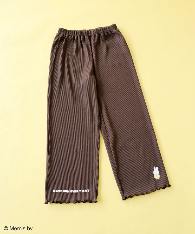 Green Parks「miffy/ワンポイントカットリブパンツ」|その他|Brown
