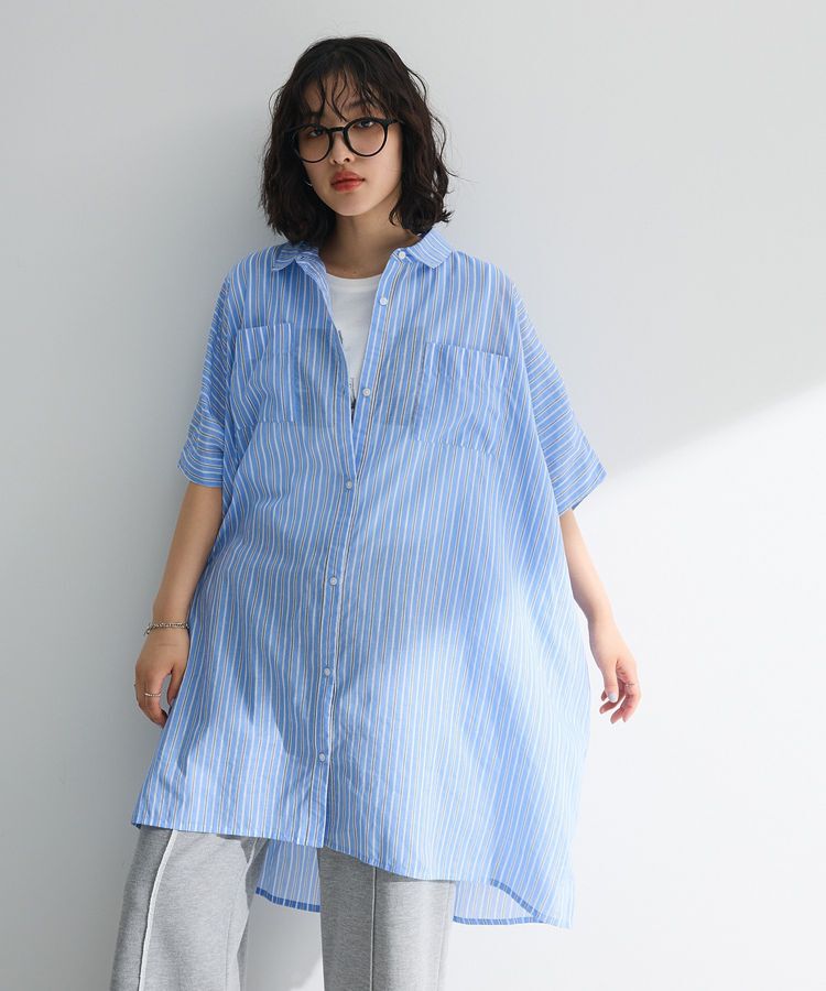 Green Parks「インド綿 ボイルポンチョチュニック」|チュニック|