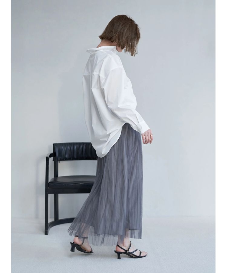 YECCA VECCA「シアープリーツMIXスカート」|スカート|