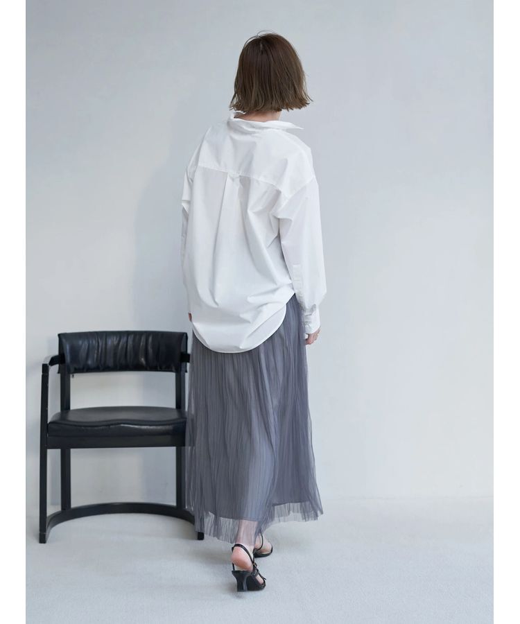 YECCA VECCA「シアープリーツMIXスカート」|スカート|