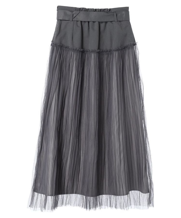 YECCA VECCA「シアープリーツMIXスカート」|スカート|