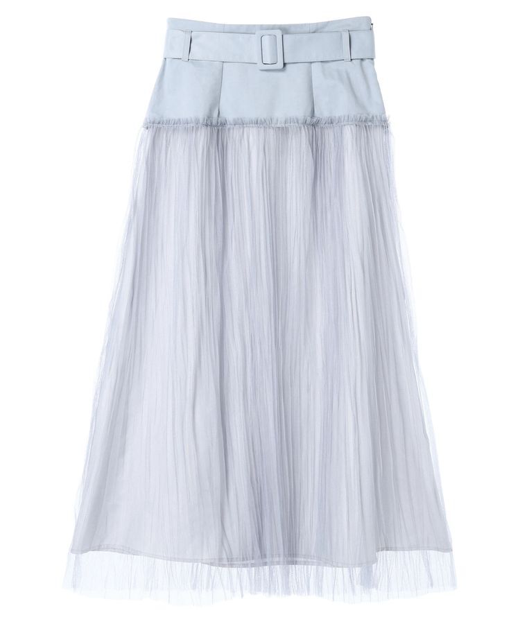 YECCA VECCA「シアープリーツMIXスカート」|スカート|