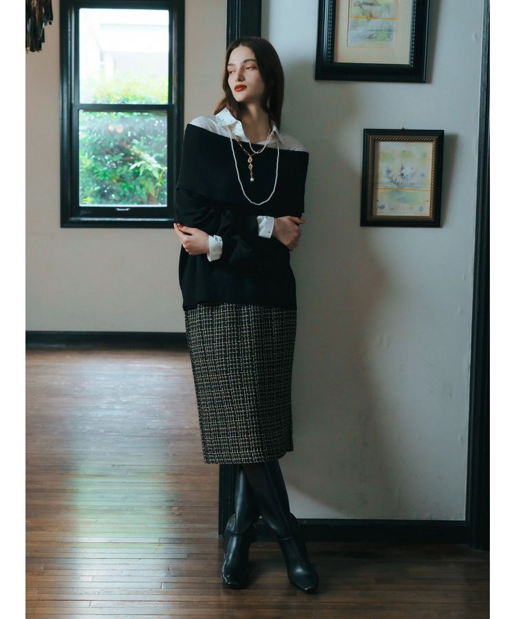 YECCA VECCA「オフショルニット」|ニット・セーター|