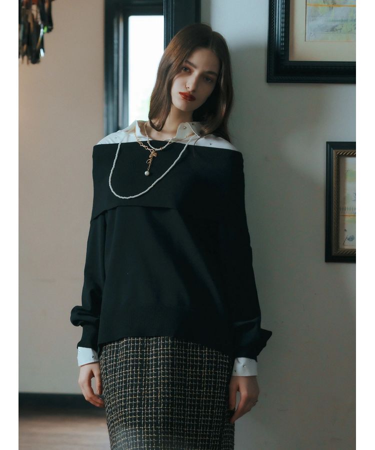 YECCA VECCA「オフショルニット」|ニット・セーター|