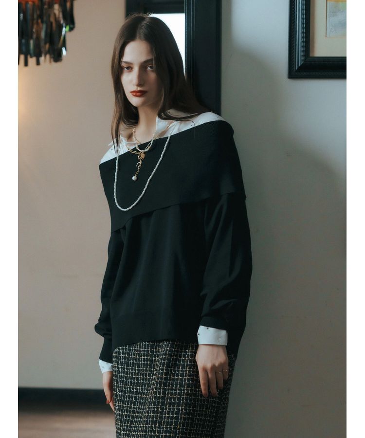 YECCA VECCA「オフショルニット」|ニット・セーター|