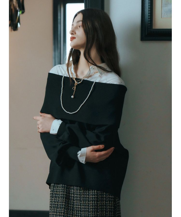 YECCA VECCA「オフショルニット」|ニット・セーター|