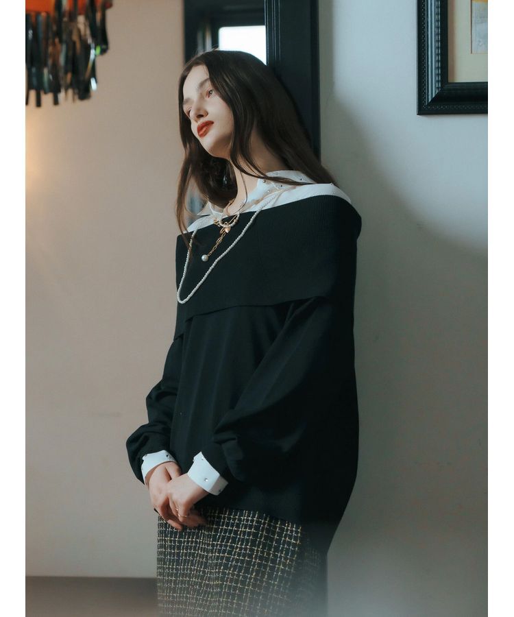 YECCA VECCA「オフショルニット」|ニット・セーター|