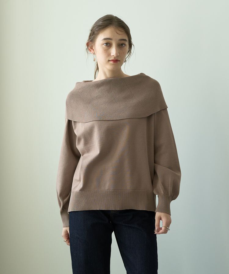 YECCA VECCA「オフショルニット」|ニット・セーター|Beige