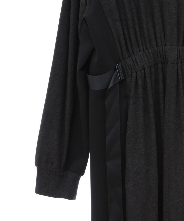 Editt by YECCA VECCA「配色ギャザーデザイン起毛ワンピース」|ワンピース|