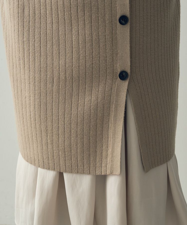 YECCA VECCA「釦デザインハイネックニットワンピース」|ワンピース|