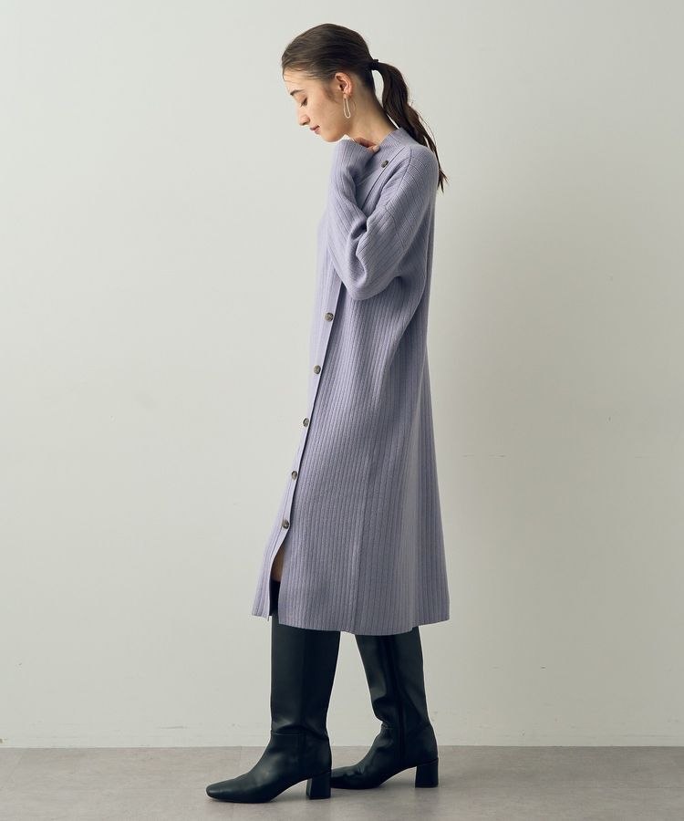 YECCA VECCA「釦デザインハイネックニットワンピース」|ワンピース|