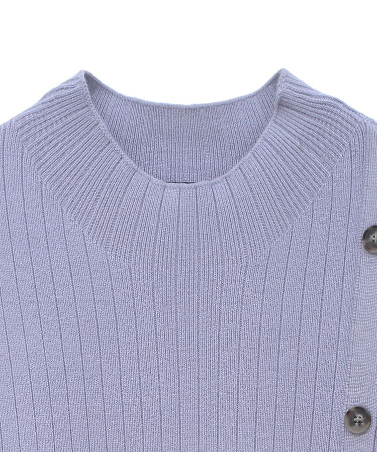 YECCA VECCA「釦デザインハイネックニットワンピース」|ワンピース|