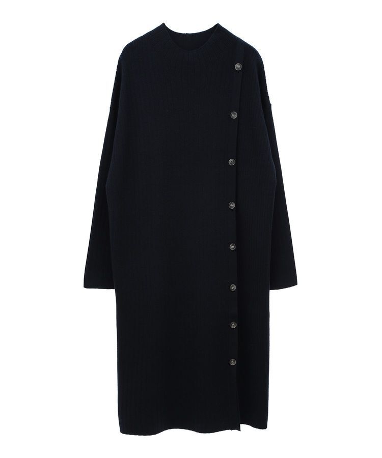 YECCA VECCA「釦デザインハイネックニットワンピース」|ワンピース|