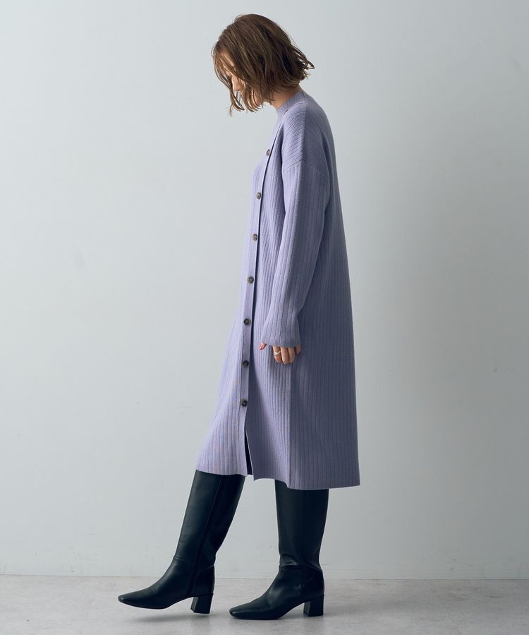 YECCA VECCA「釦デザインハイネックニットワンピース」|ワンピース|