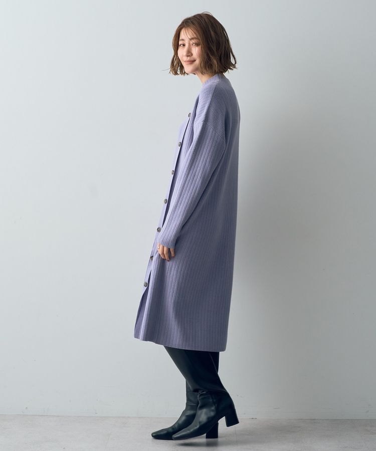 YECCA VECCA「釦デザインハイネックニットワンピース」|ワンピース|