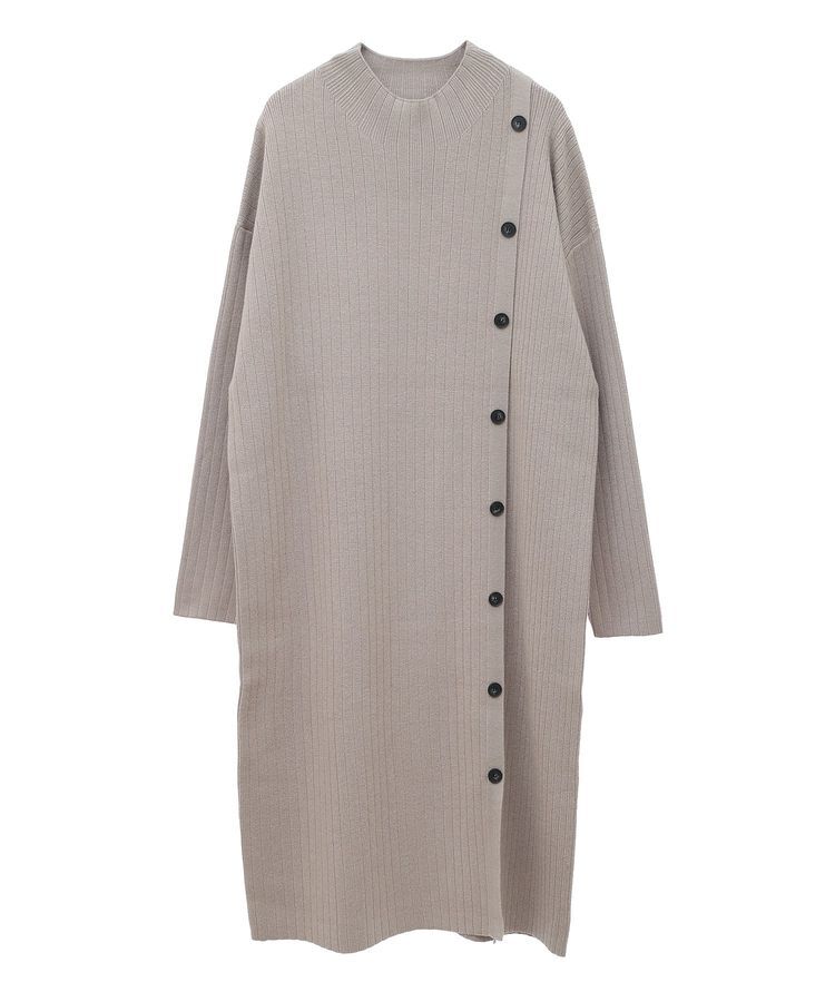 YECCA VECCA「釦デザインハイネックニットワンピース」|ワンピース|