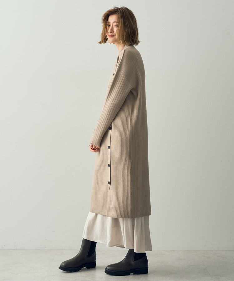 YECCA VECCA「釦デザインハイネックニットワンピース」|ワンピース|