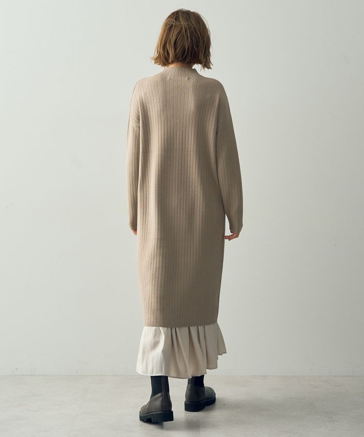 YECCA VECCA「釦デザインハイネックニットワンピース」|ワンピース|
