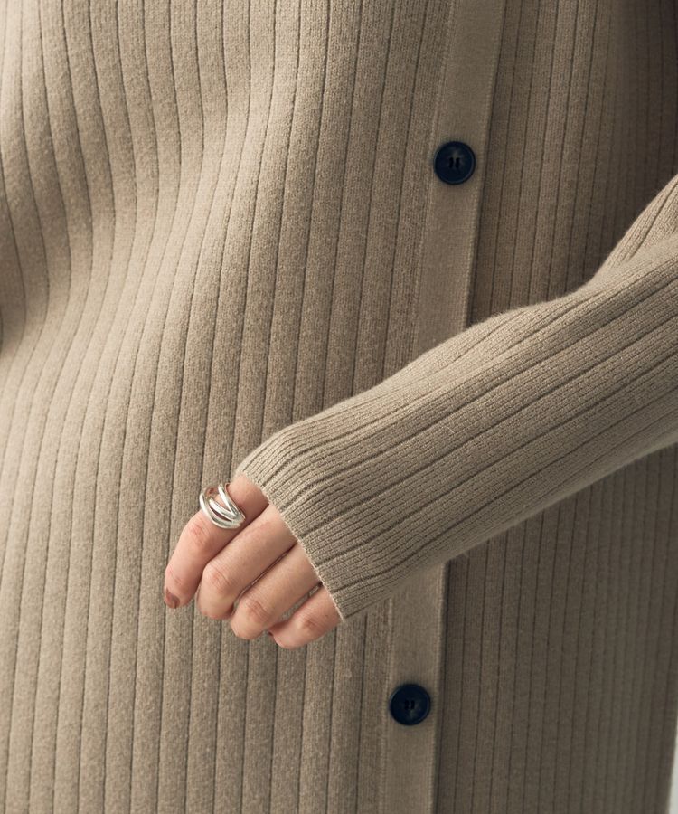 YECCA VECCA「釦デザインハイネックニットワンピース」|ワンピース|