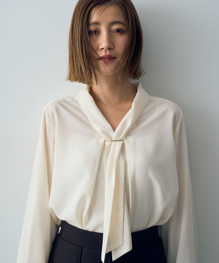 YECCA VECCA「メタルバーボウタイブラウス」|シャツ・ブラウス|