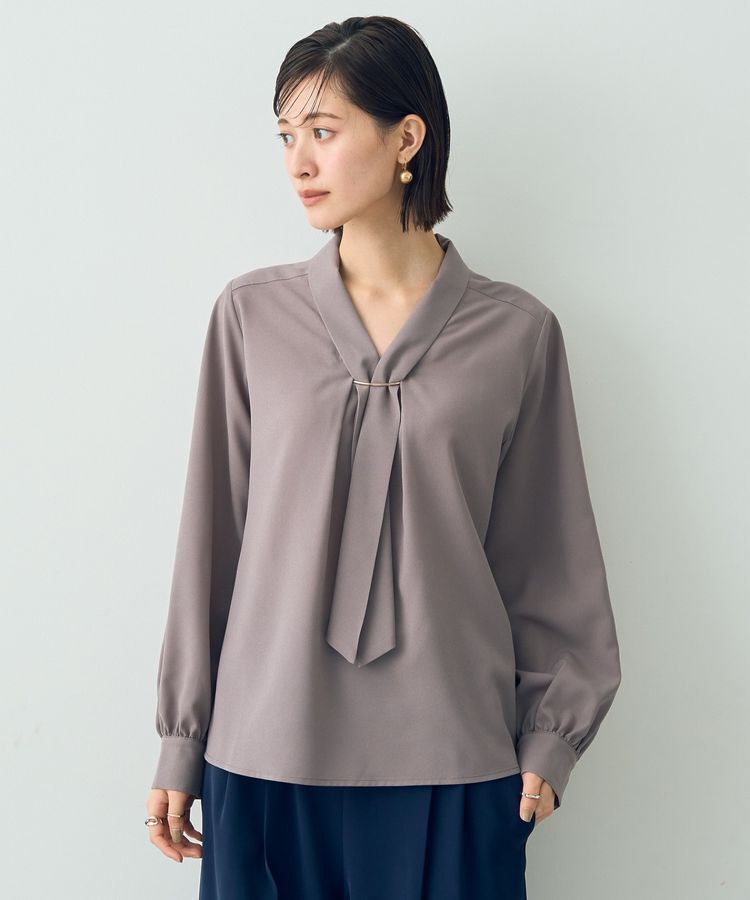 YECCA VECCA「メタルバーボウタイブラウス」|シャツ・ブラウス|