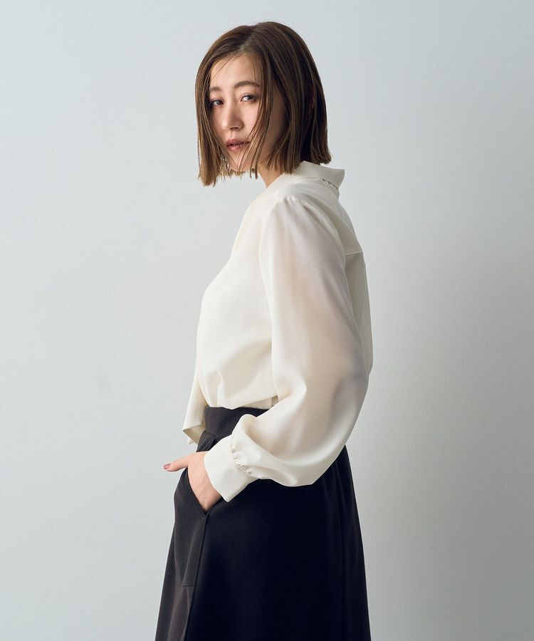 YECCA VECCA「メタルバーボウタイブラウス」|シャツ・ブラウス|