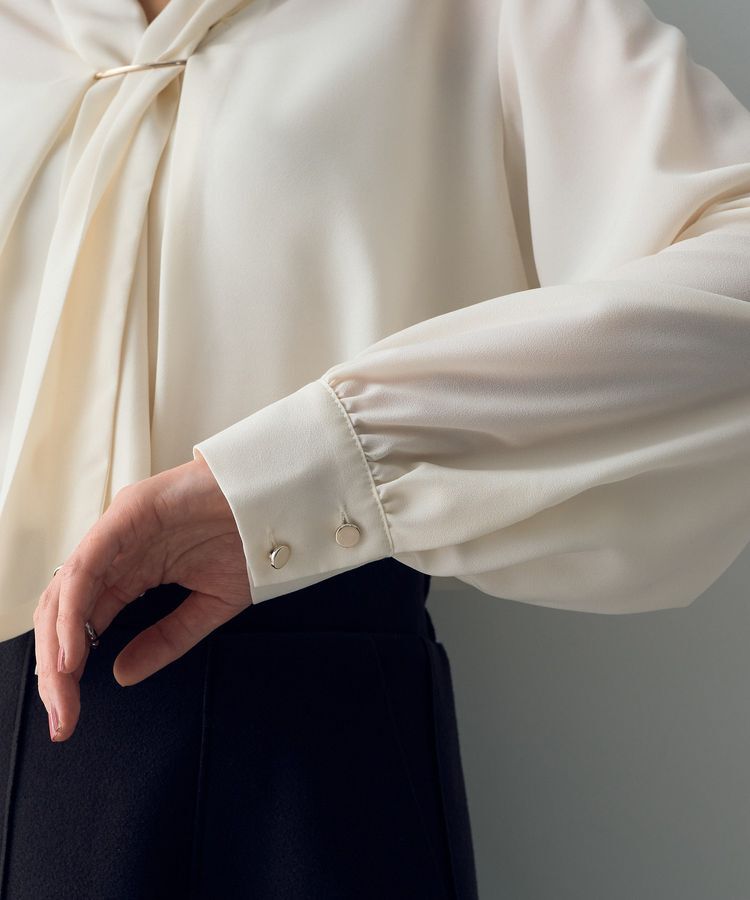 YECCA VECCA「メタルバーボウタイブラウス」|シャツ・ブラウス|