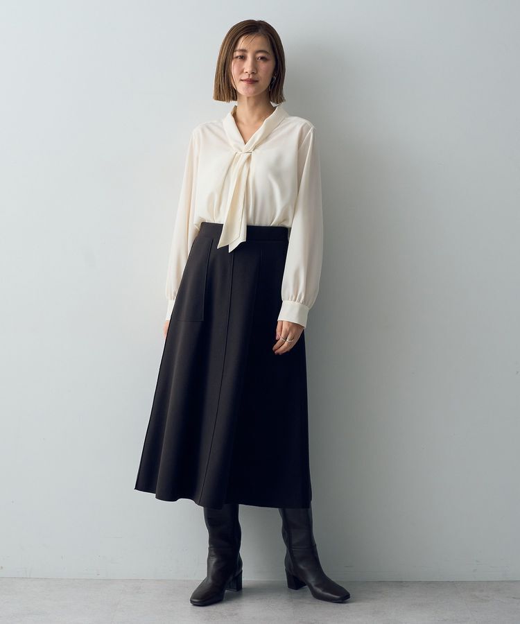 YECCA VECCA「メタルバーボウタイブラウス」|シャツ・ブラウス|