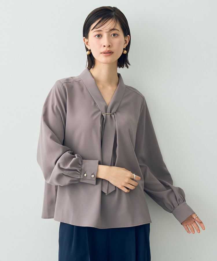 YECCA VECCA「メタルバーボウタイブラウス」|シャツ・ブラウス|