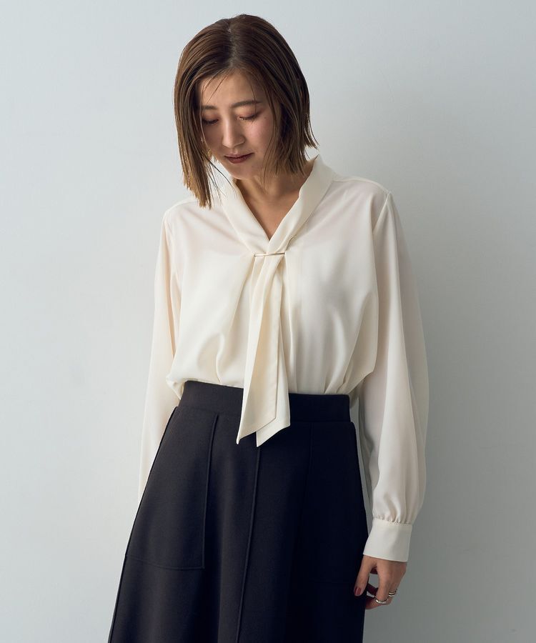 YECCA VECCA「メタルバーボウタイブラウス」|シャツ・ブラウス|