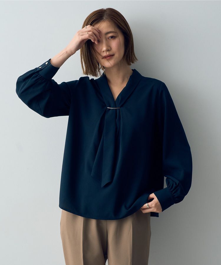 YECCA VECCA「メタルバーボウタイブラウス」|シャツ・ブラウス|