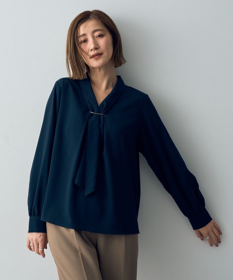 YECCA VECCA「メタルバーボウタイブラウス」|シャツ・ブラウス|