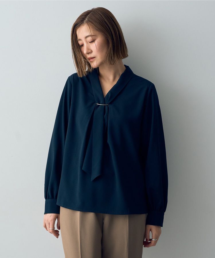 YECCA VECCA「メタルバーボウタイブラウス」|シャツ・ブラウス|