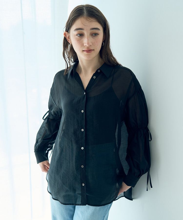 YECCA VECCA「バックリボンシアーシャツ」|シャツ・ブラウス|