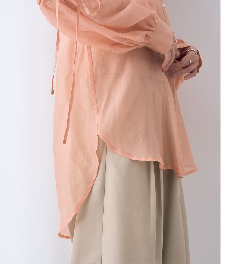 YECCA VECCA「バックリボンシアーシャツ」|シャツ・ブラウス|