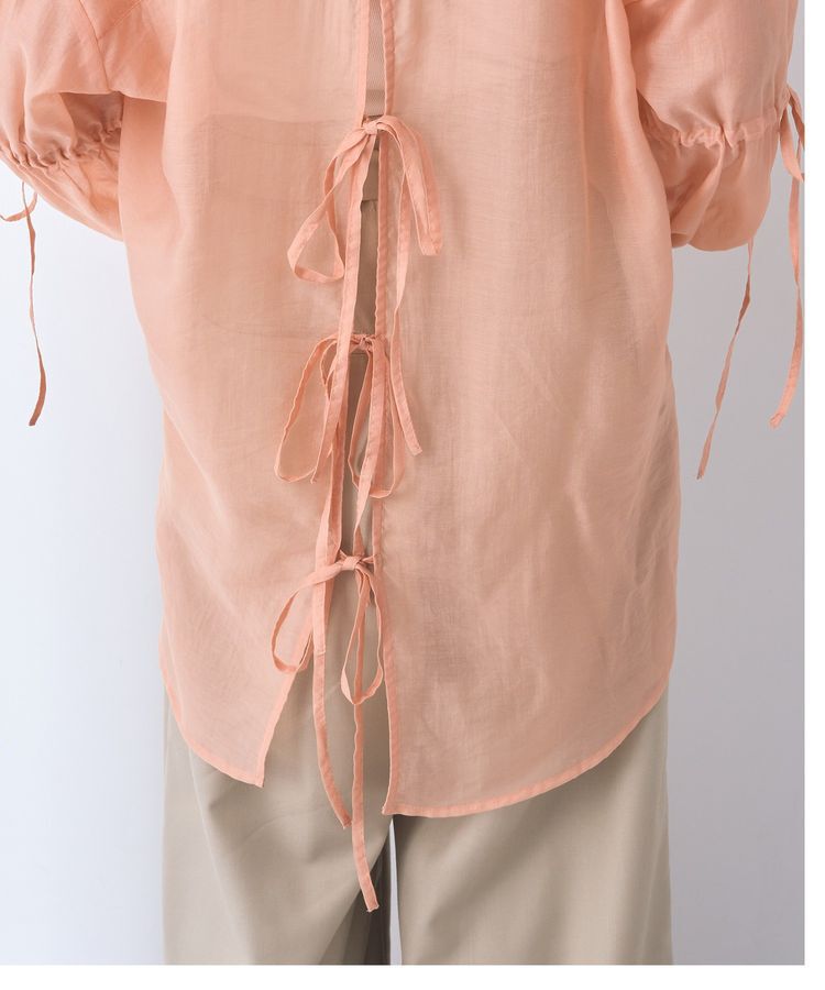 YECCA VECCA「バックリボンシアーシャツ」|シャツ・ブラウス|